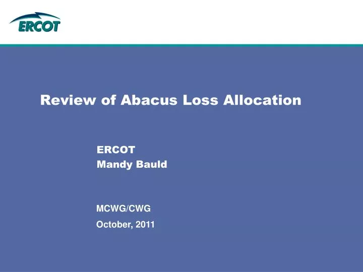 review of abacus loss allocation