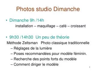 photos studio dimanche