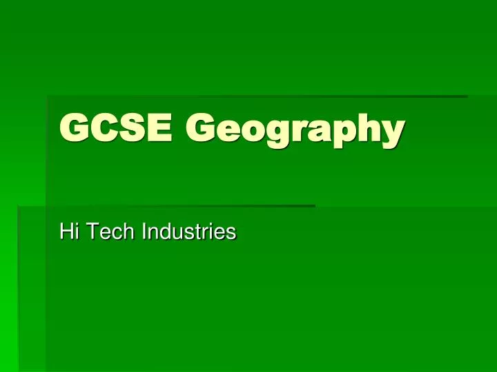 gcse geography