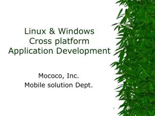 Linux &amp; Windows Cross platform Application Development