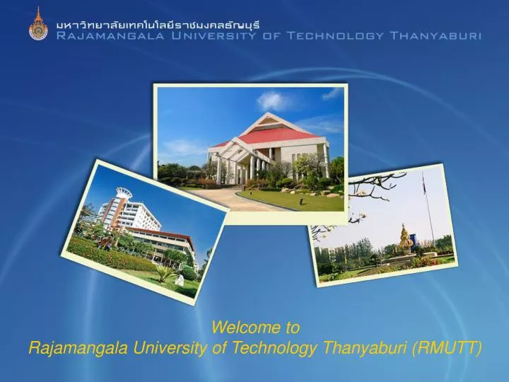 welcome to rajamangala university of technology thanyaburi rmutt