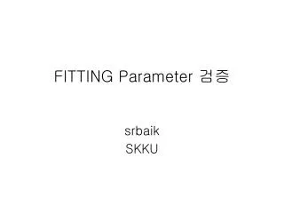 fitting parameter