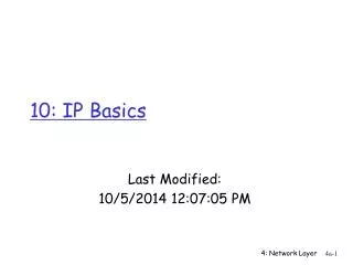 10: IP Basics