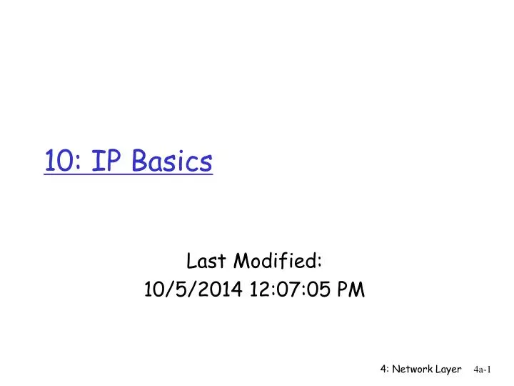 10 ip basics