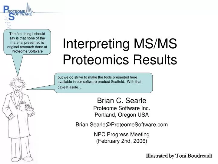 interpreting ms ms proteomics results