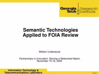 Semantic Technologies Applied to FOIA Review