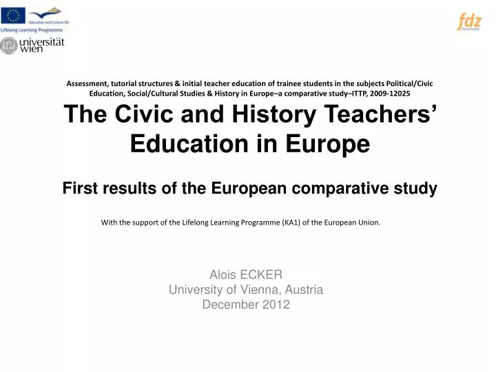 alois ecker university of vienna austria december 2012