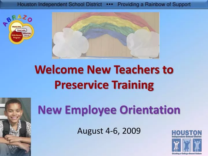 welcome new teachers to preservice training