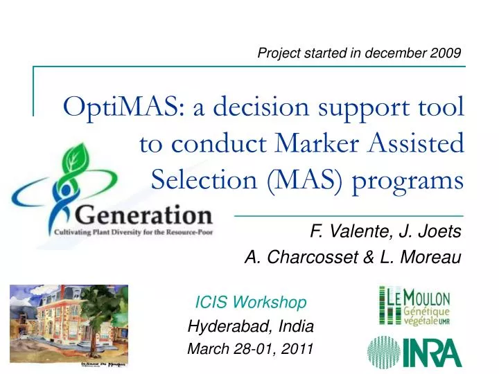 optimas a decision support tool to conduct marker assisted selection mas programs