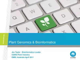 Plant Genomics &amp; Bioinformatics