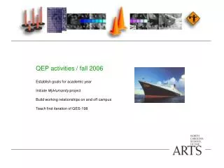 QEP activities / fall 2006 Establish goals for academic year Initiate MyHumanity project
