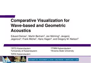 Comparative Visualization for Wave-based and Geometric Acoustics