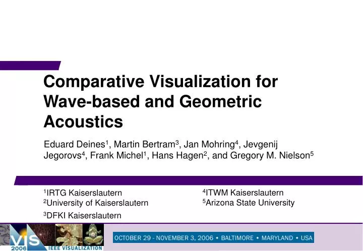 comparative visualization for wave based and geometric acoustics