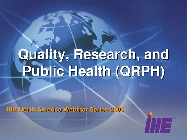 quality research and public health qrph