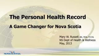 The Personal Health Record