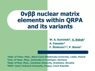 0 ??? nuclear matrix elements within QRPA and its variants
