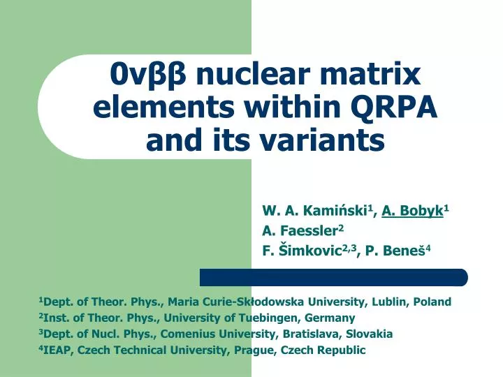 0 nuclear matrix elements within qrpa and its variants