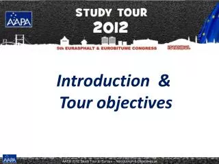 Introduction &amp; Tour objectives