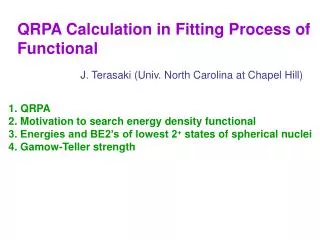 QRPA Calculation in Fitting Process of Functional