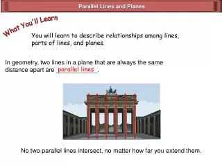 Parallel Lines and Planes