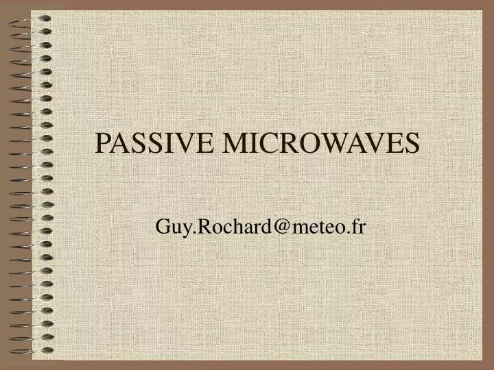 passive microwaves