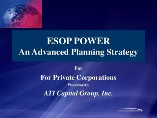 ESOP POWER An Advanced Planning Strategy