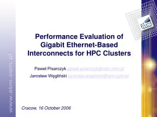 Performance Evaluation of Gigabit Ethernet-Based Interconnects for HPC Clusters