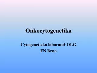 onkocytogenetika