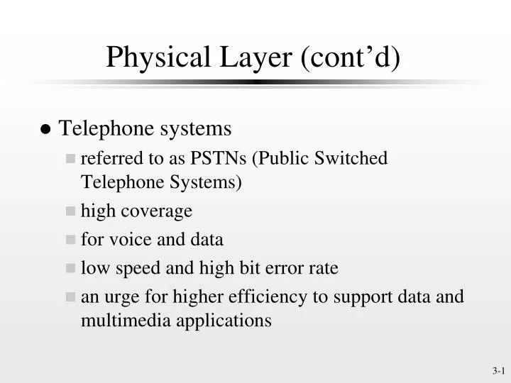 physical layer cont d