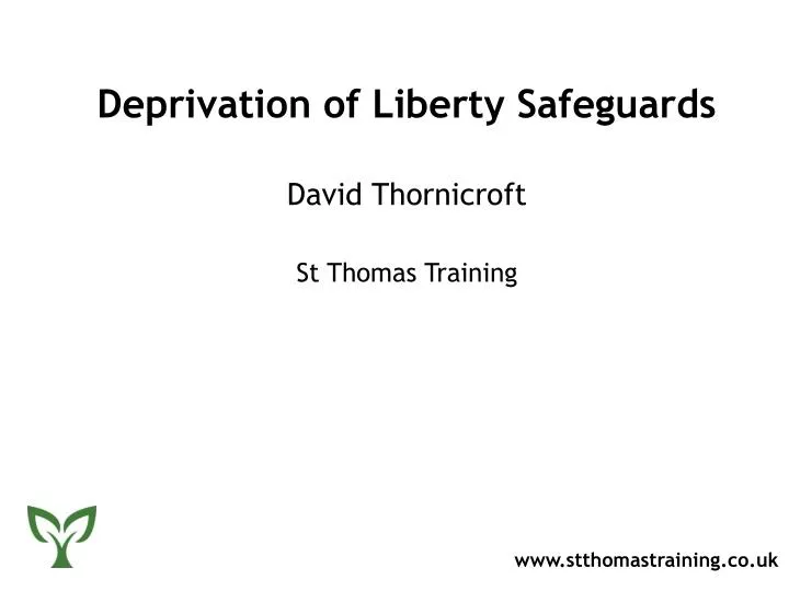 deprivation of liberty safeguards