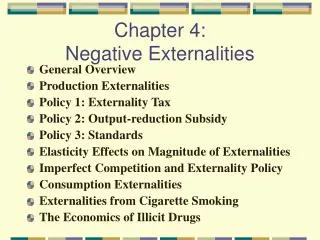 Chapter 4: Negative Externalities