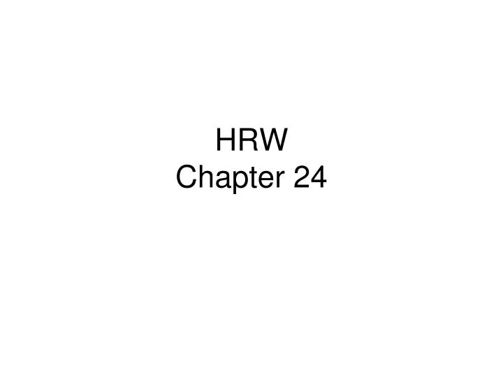 hrw chapter 24