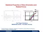 Statistical Properties of Wave Kinematics: Modeling Storm Waves and Forces - slide 1