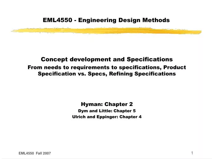 eml4550 engineering design methods