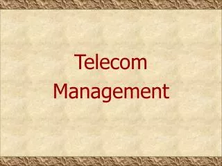 Telecom Management