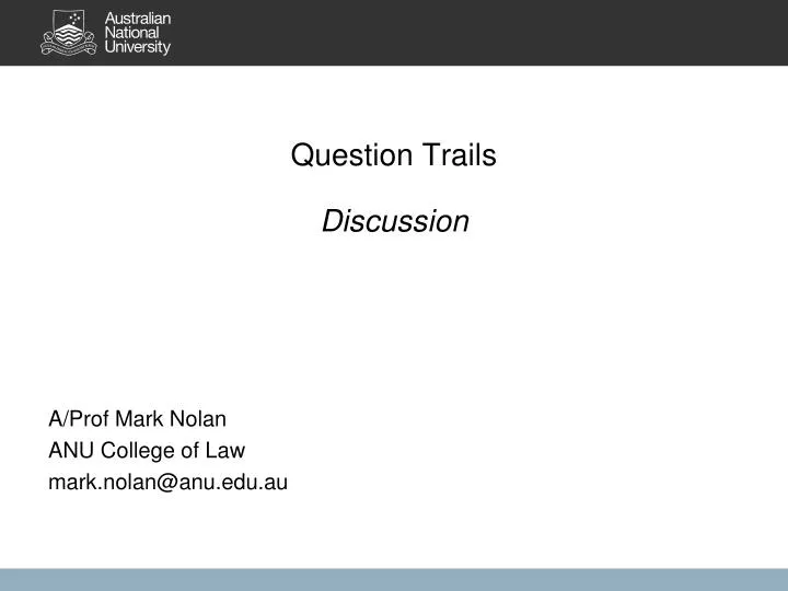 question trails discussion
