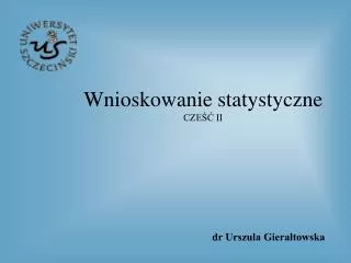 wnioskowanie statystyczne cze ii