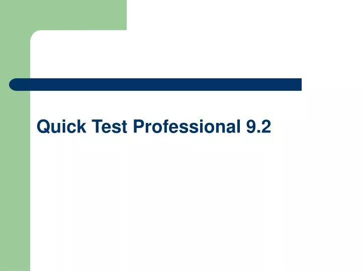 quick test professional 9 2