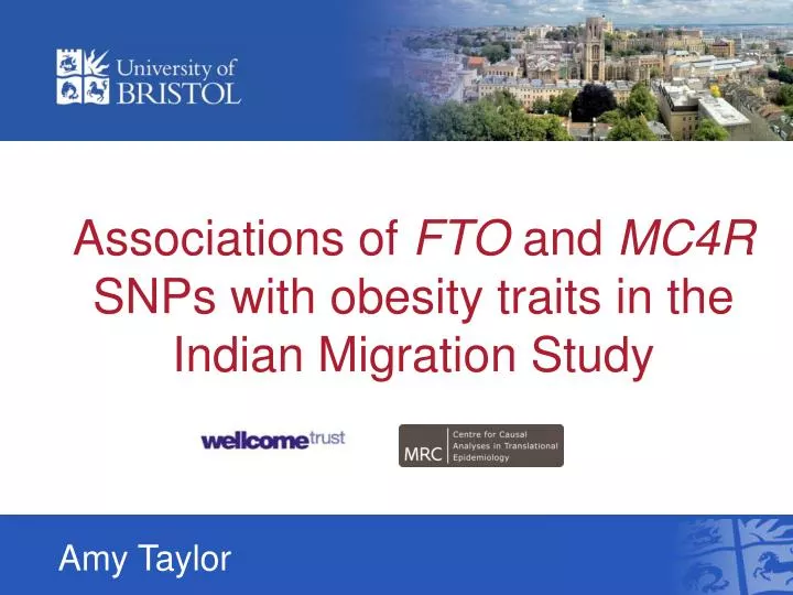 associations of fto and mc4r snps with obesity traits in the indian migration study
