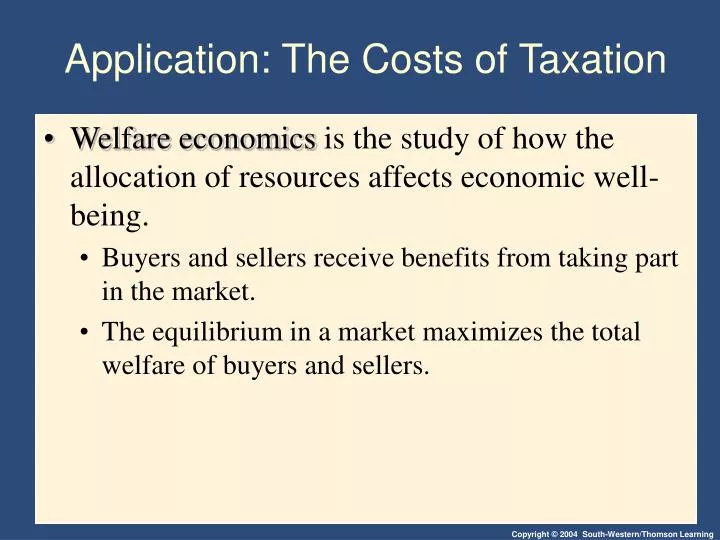 application the costs of taxation