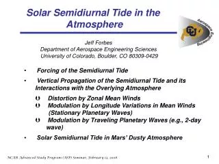 Solar Semidiurnal Tide in the Atmosphere
