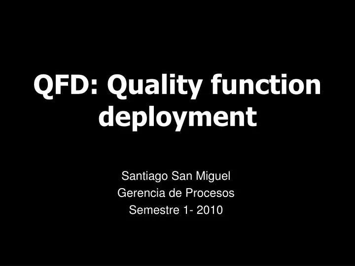 qfd quality function deployment