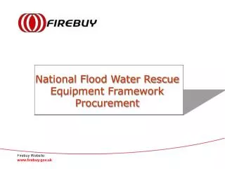 National Flood Water Rescue Equipment Framework Procurement