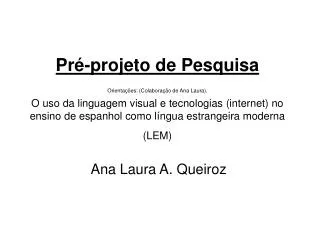 ana laura a queiroz