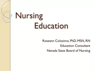 Nursing 		Education