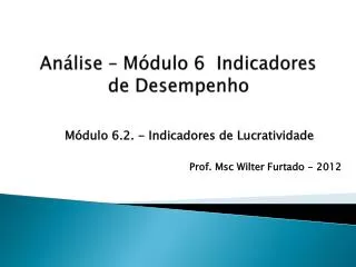 an lise m dulo 6 indicadores de desempenho