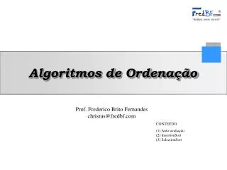 algoritmos de ordena o