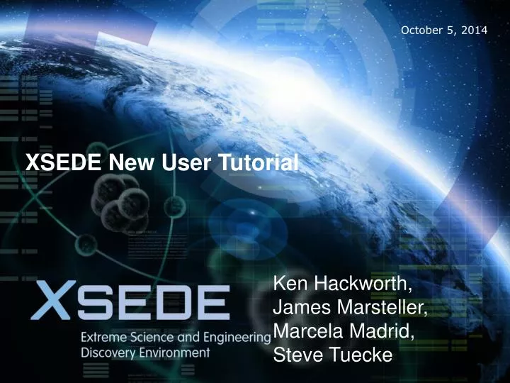 xsede new user tutorial