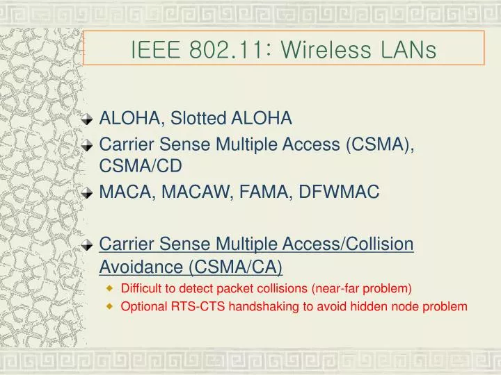 ieee 802 11 wireless lans