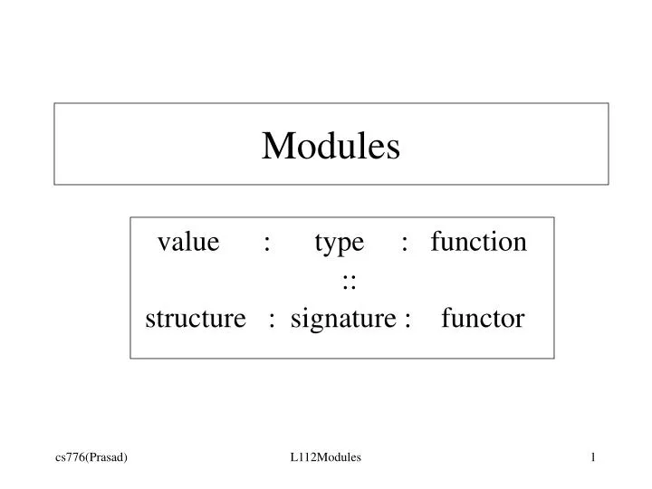 modules